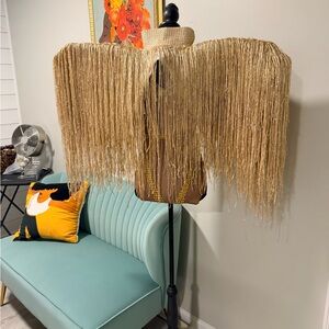 Gold Fringe Cape